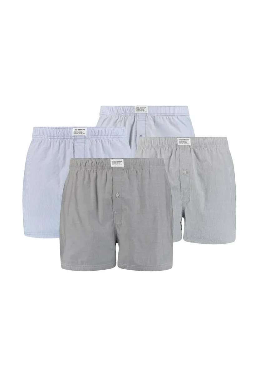 4ER PACK  - Boxershorts - grau hellblau