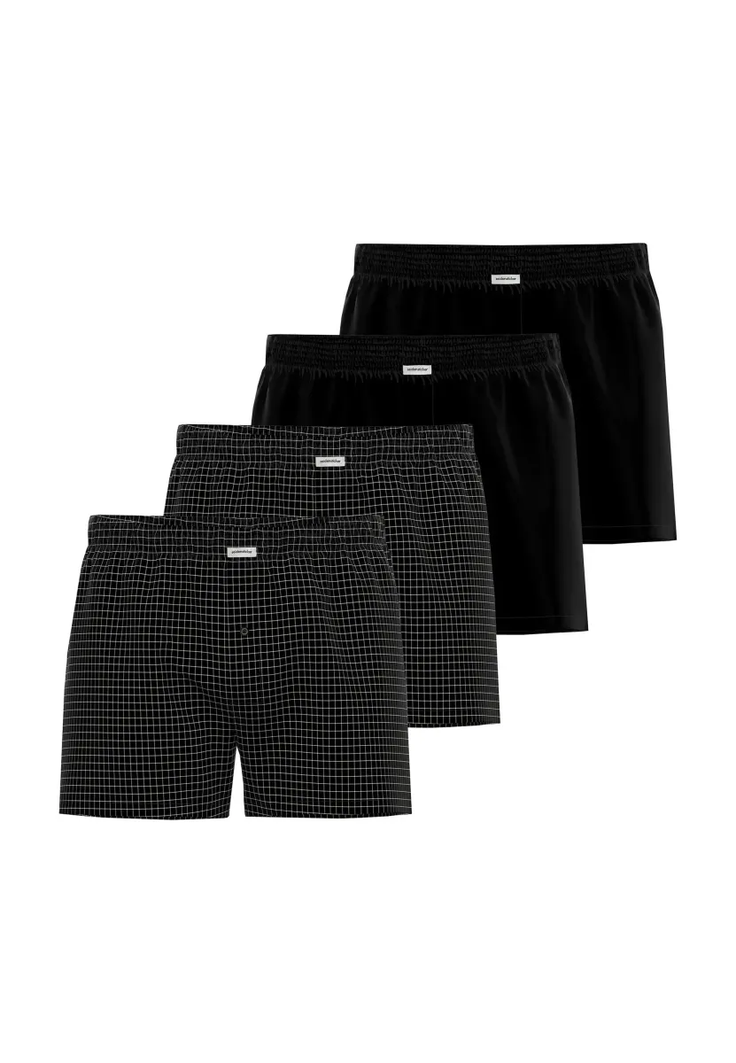 4ER PACK - Boxershorts - schwarz