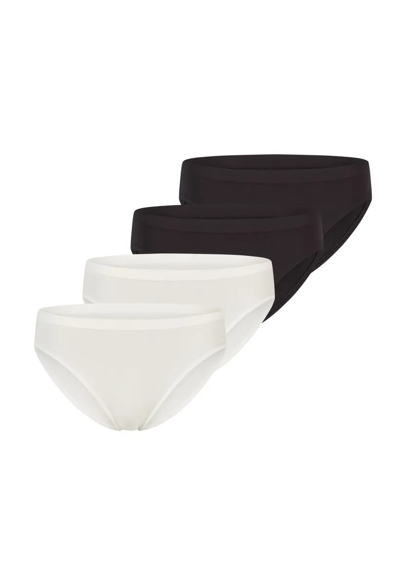 4ER PACK GO SENSE HIPSTER - Slip - schwarz   creme