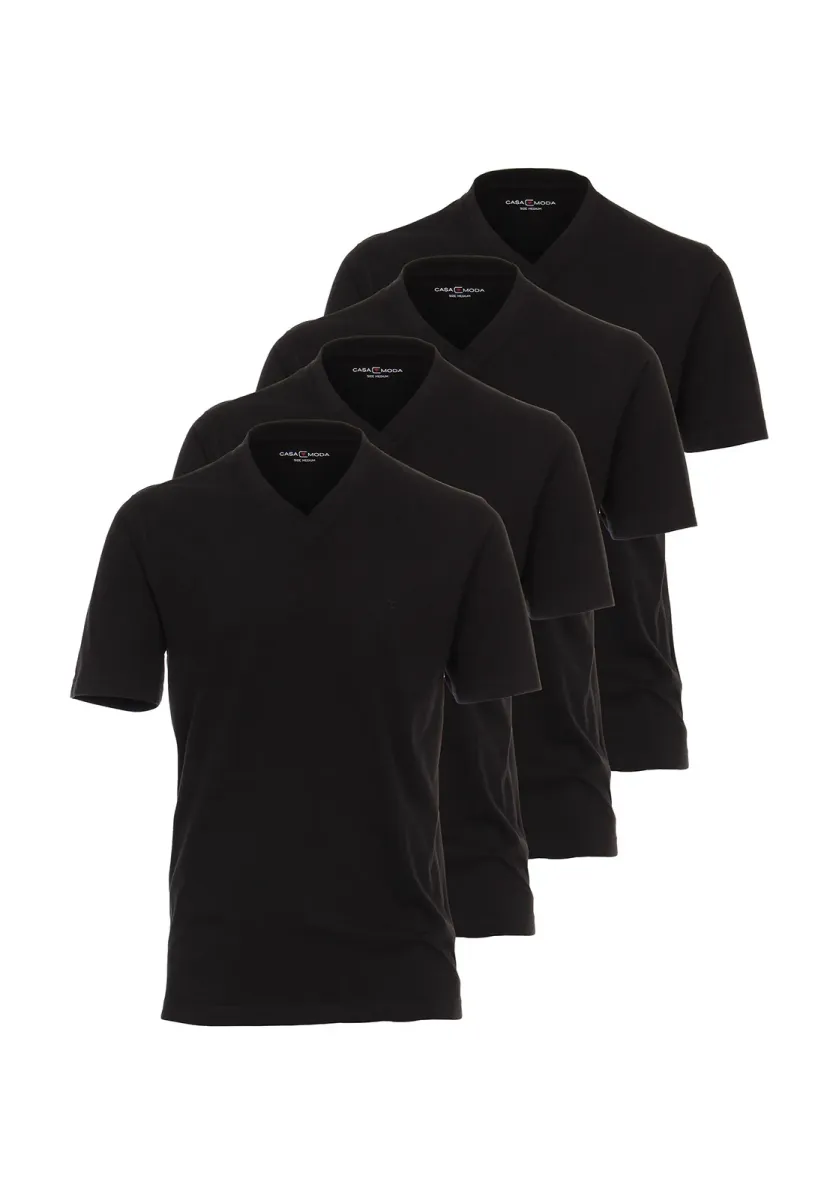 4ER PACK - T-Shirt basic - schwarz