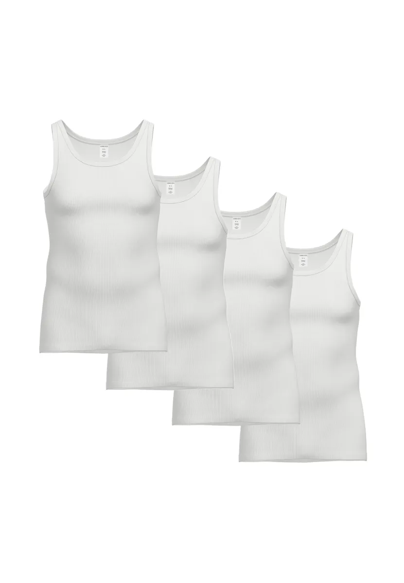 4ER PACK TANK - Unterhemd/-shirt - weiß