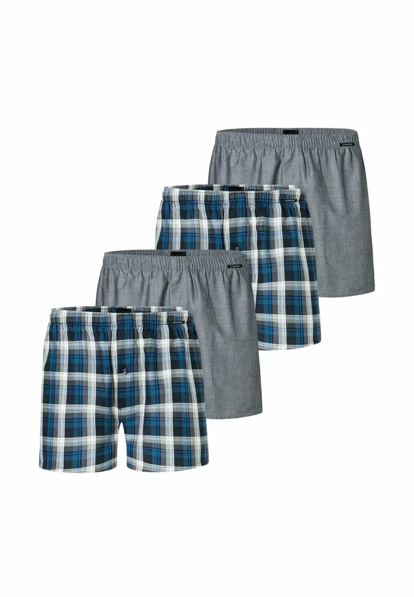 4ER PACK UNTERHOSE - Boxershorts - blau grau