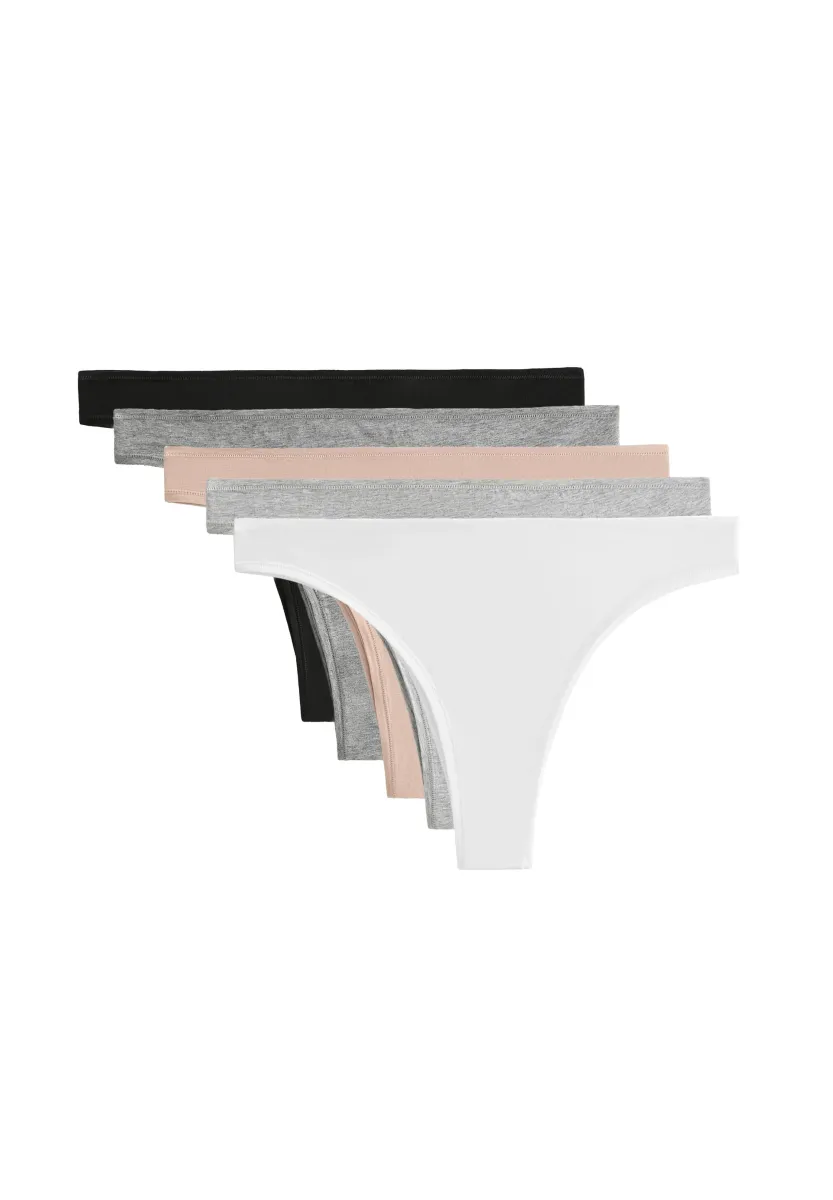 5 COTTON BLEND BRAZILLIAN - Slip - black