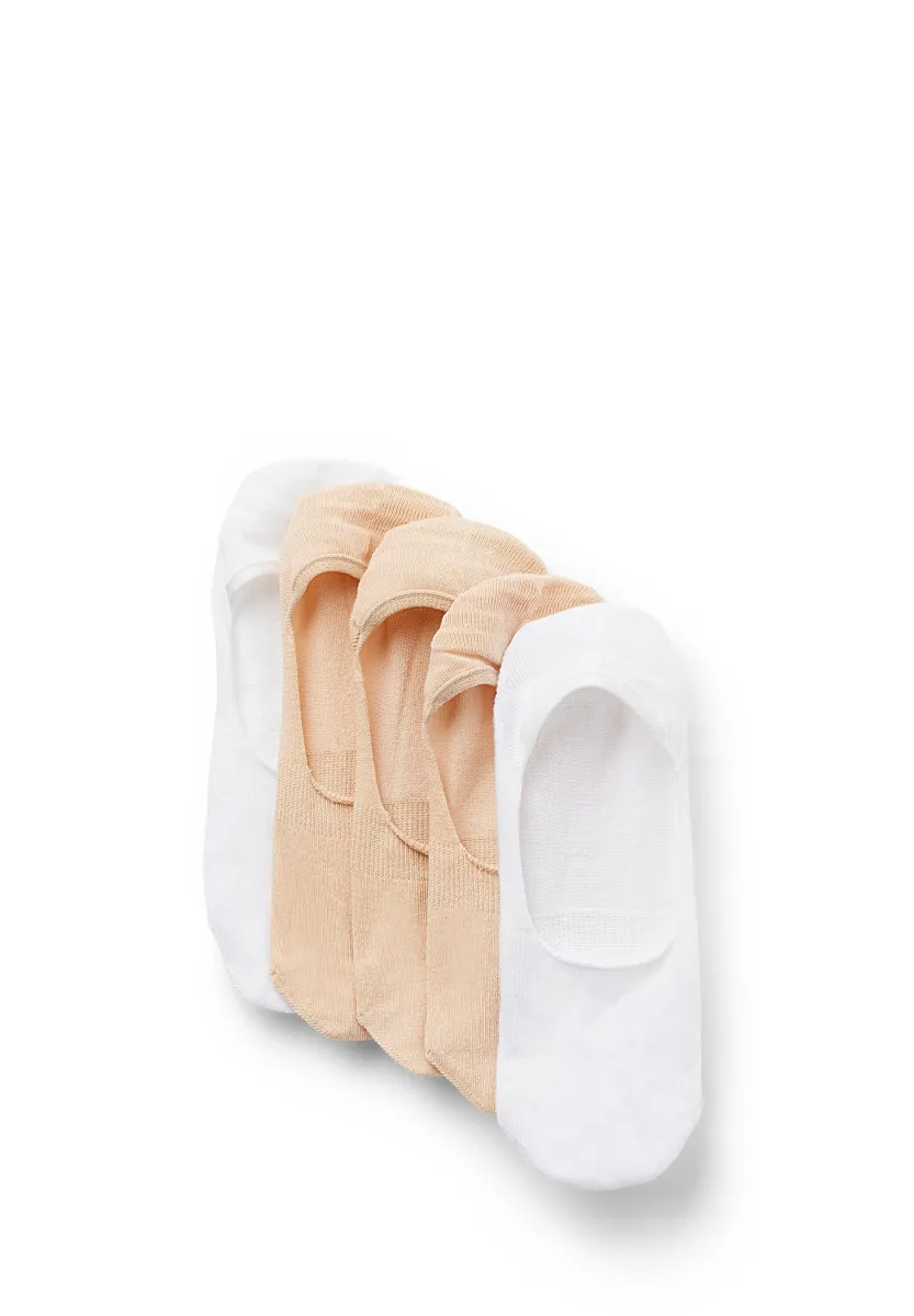 5 PACK - Füßlinge - nude/bianco