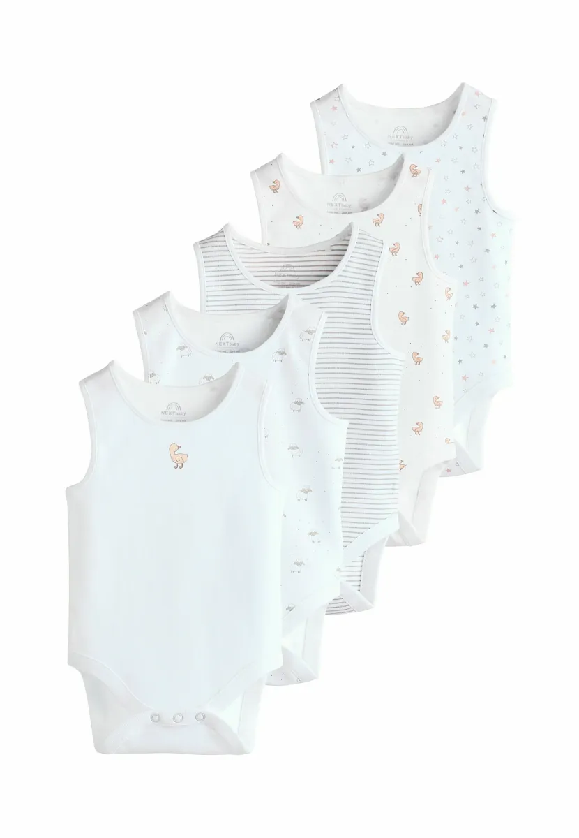 5 PACK - REGULAR FIT - Body - white delicate animal
