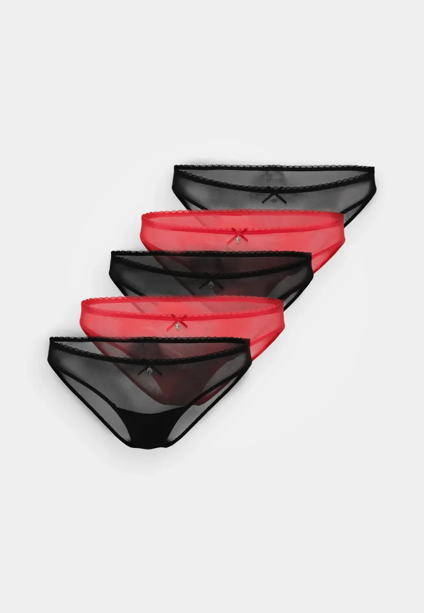 5 PACK - Slip - black/red