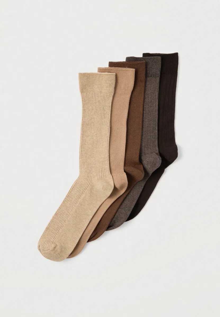 5 PACK - Socken - neutrals/offwhite/brown