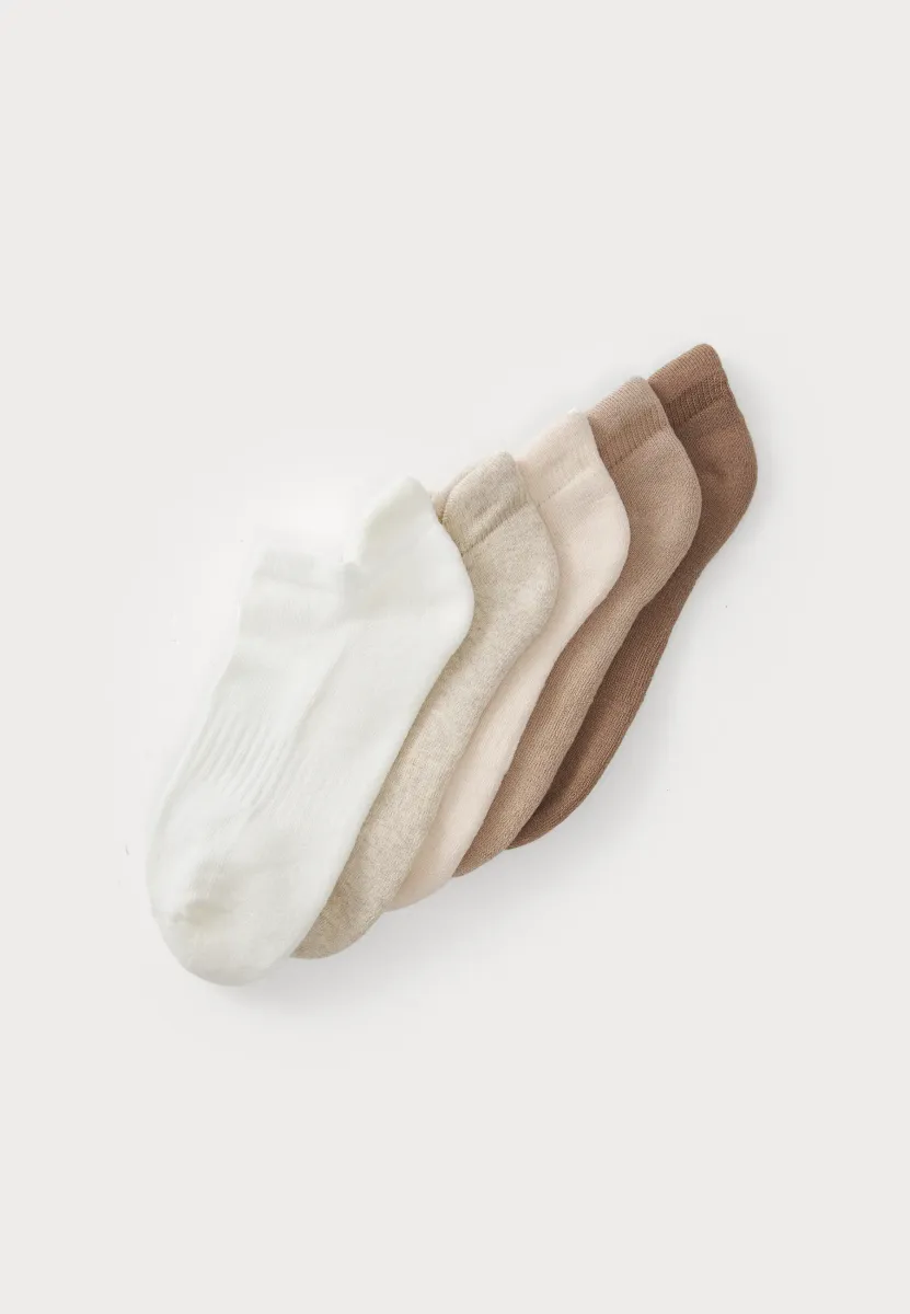 5 PACK - Socken - white, beige
