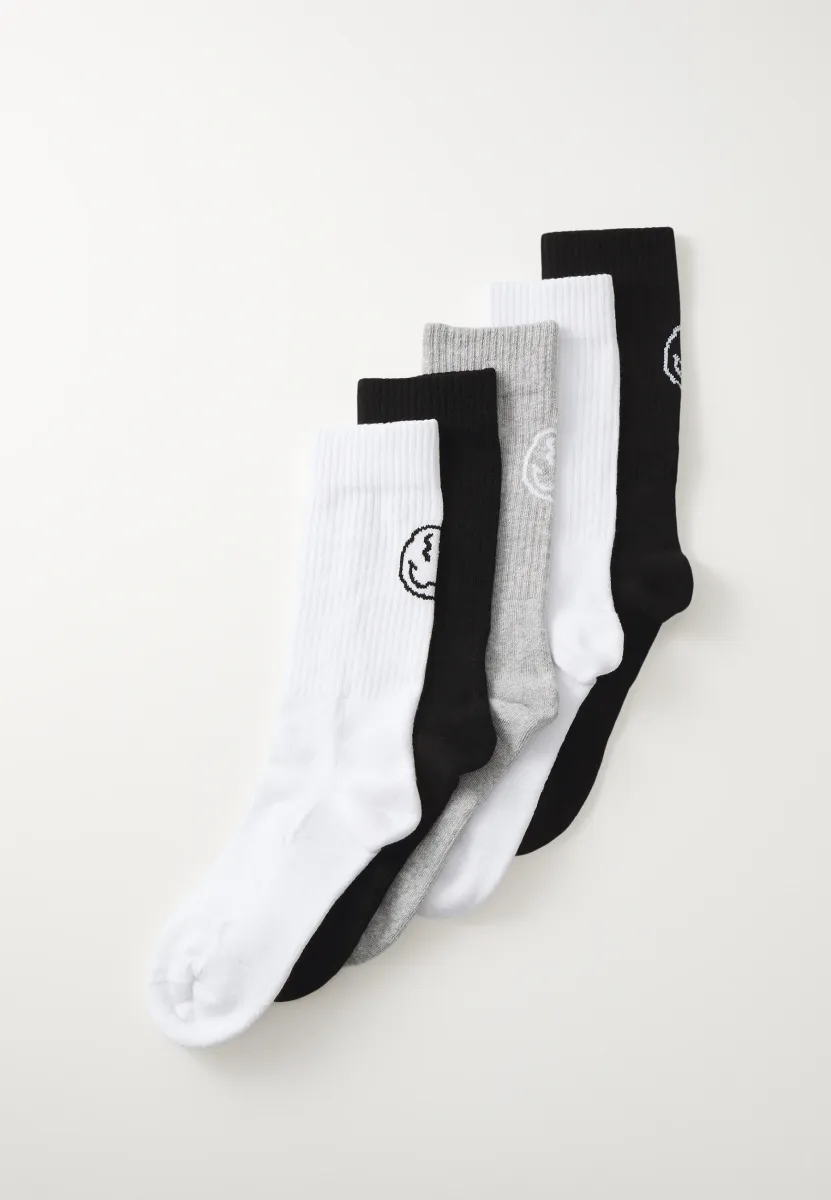 5 PACK UNISEX - Socken - black/grey/white