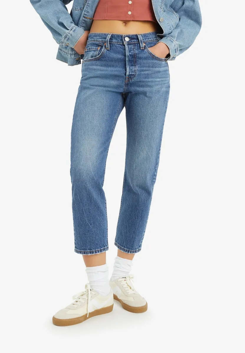501® CROP - Jeans Straight Leg - erin can't wait stretch