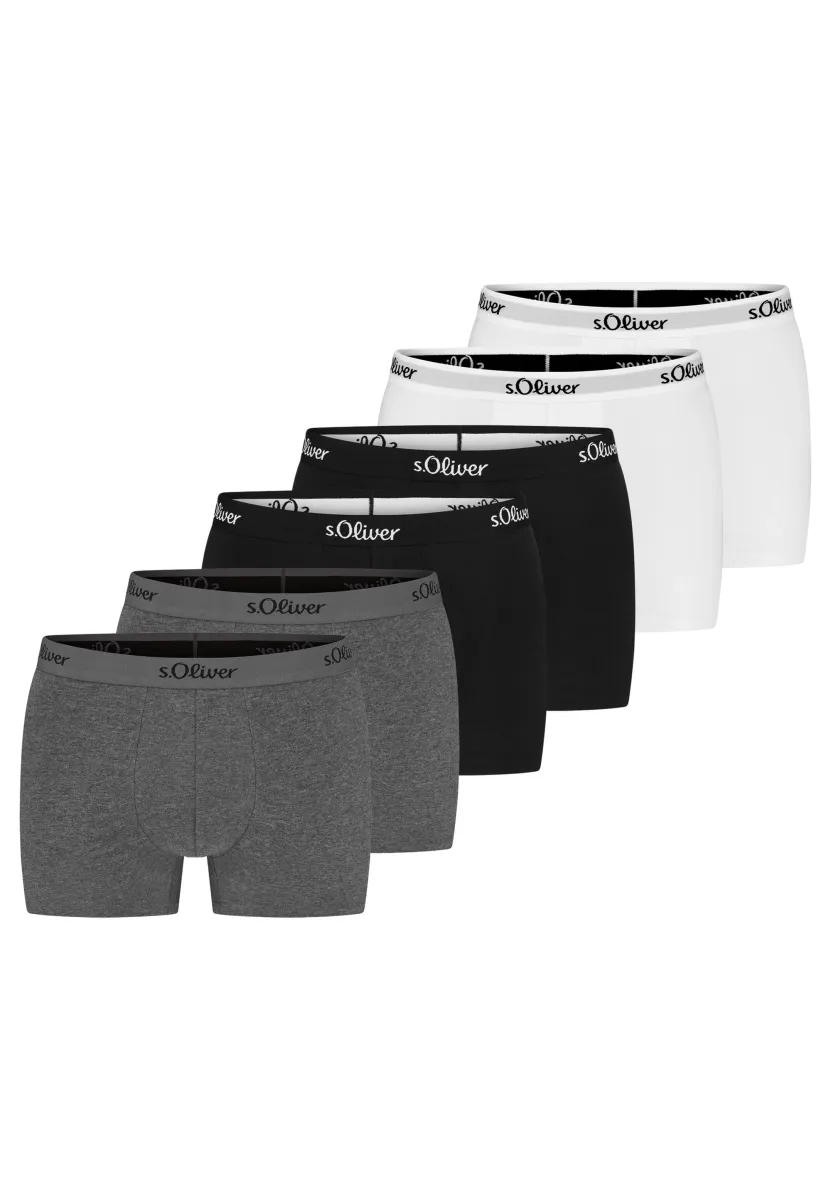 6 PACK - Boxer Briefs - grau schwarz weiß