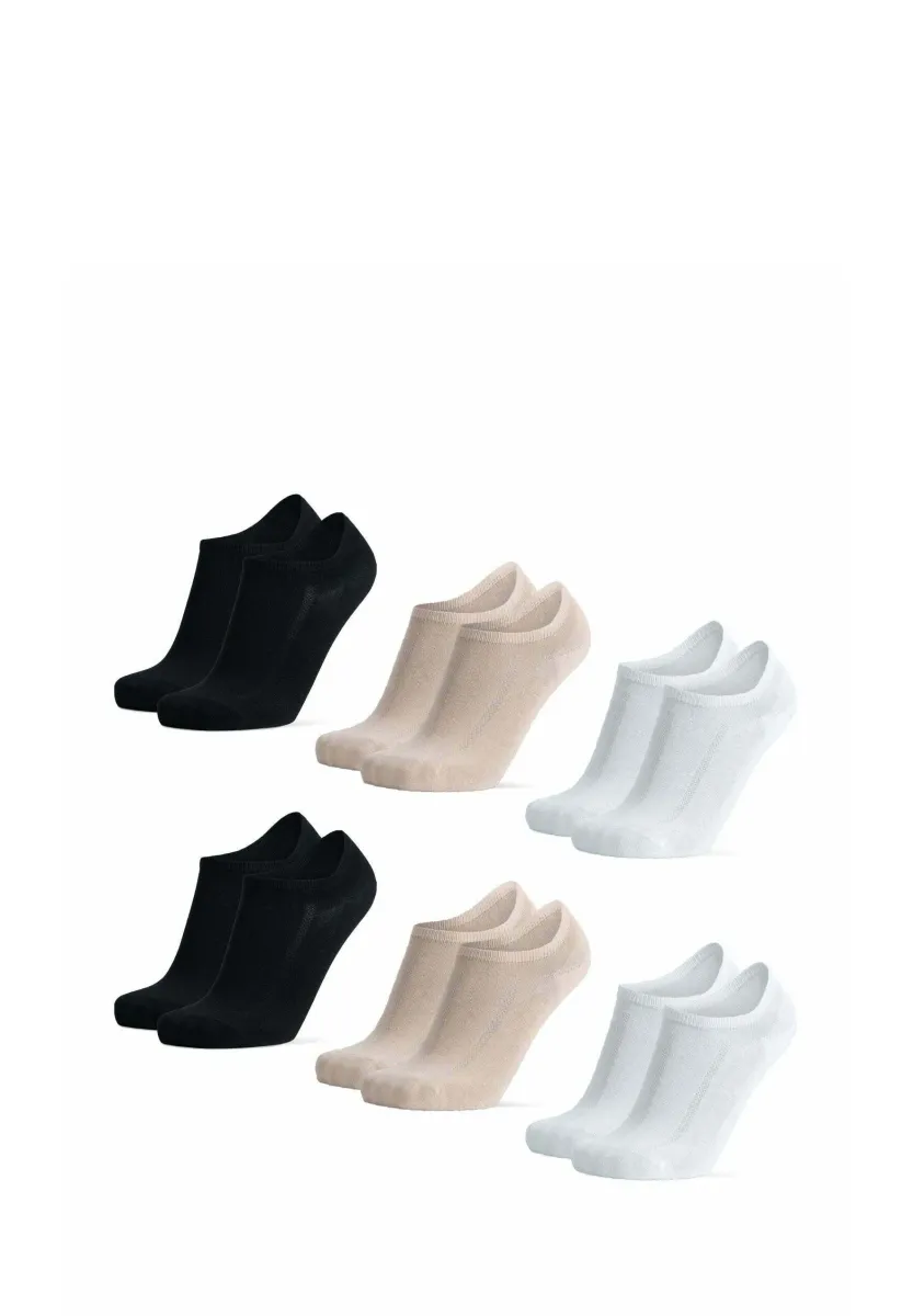 6-PACK - Füßlinge - beige black white
