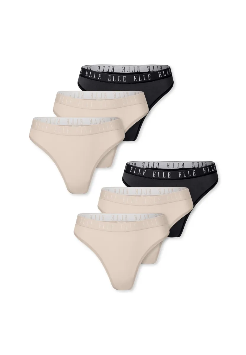 6-PACK LOGO - String - black beige beige