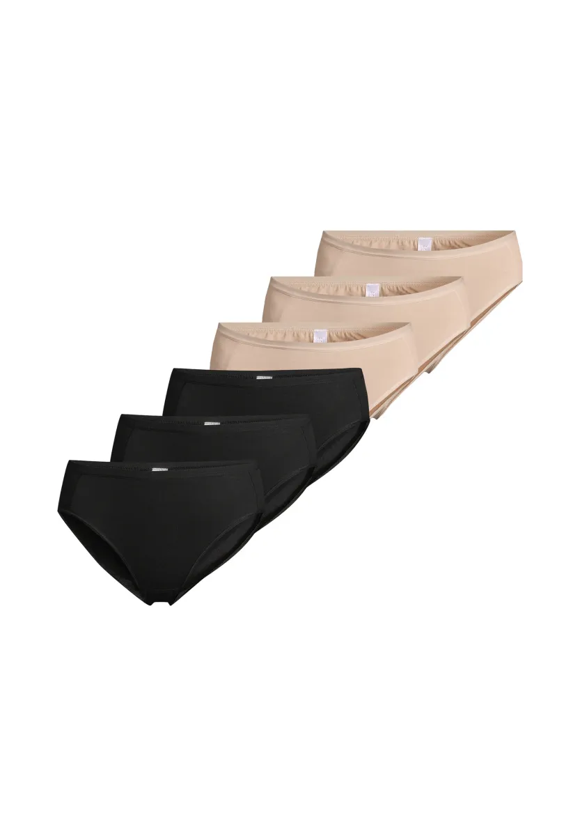 6 PACK - Slip - schwarz/beige