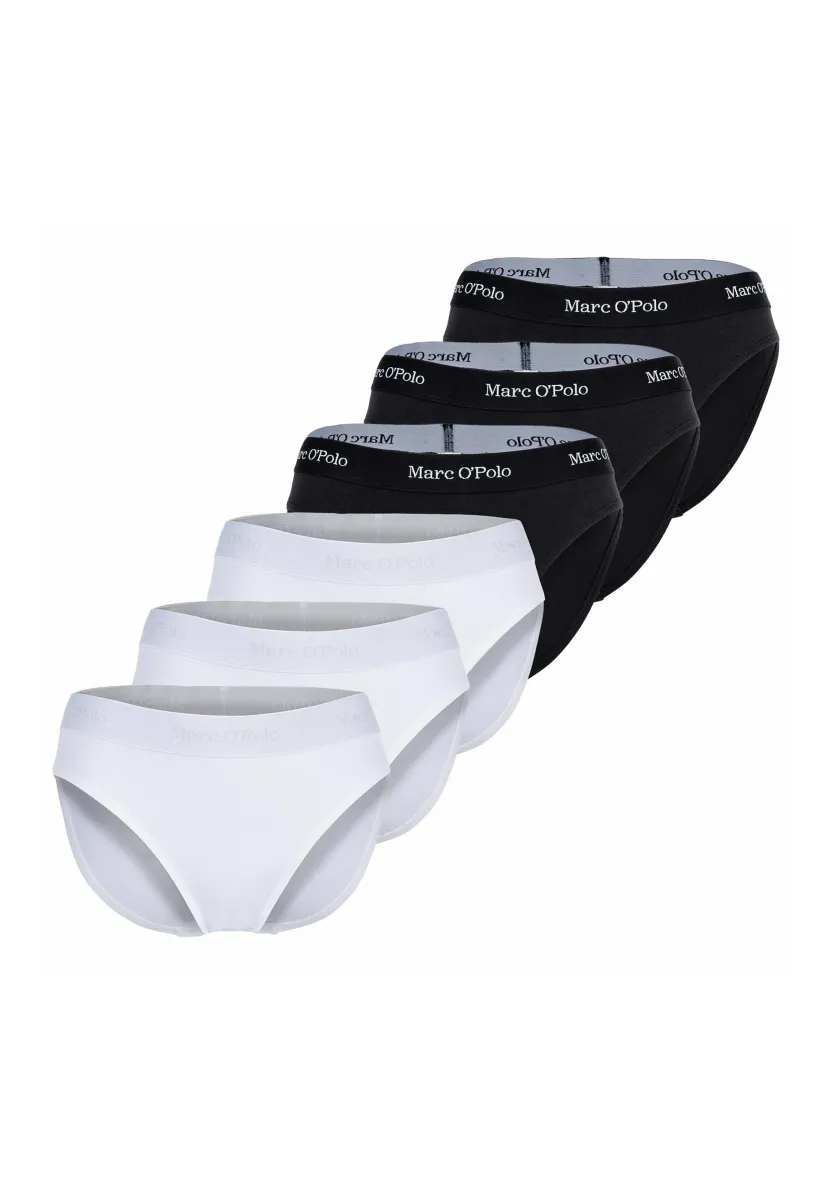6 PACK - Slip - weiß schwarz