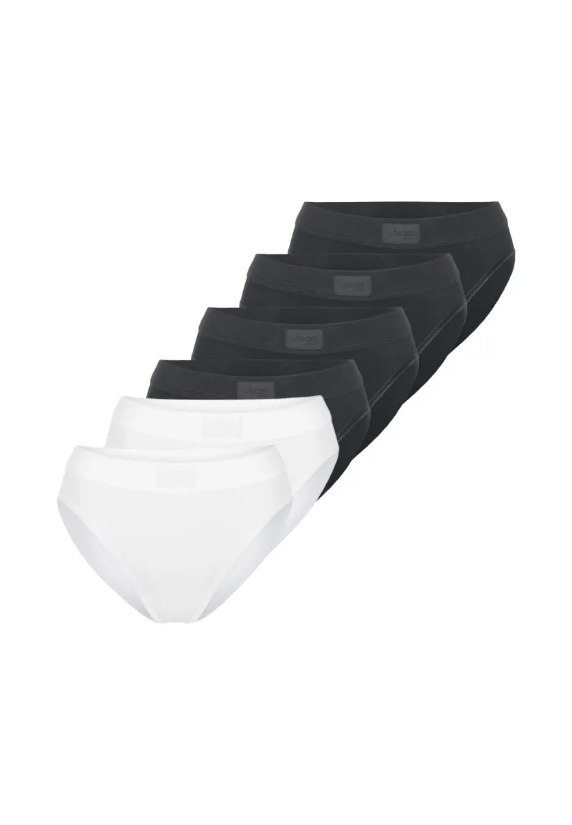 6ER PACK DOUBLE COMFORT TAI  - Slip - schwarz/weiß