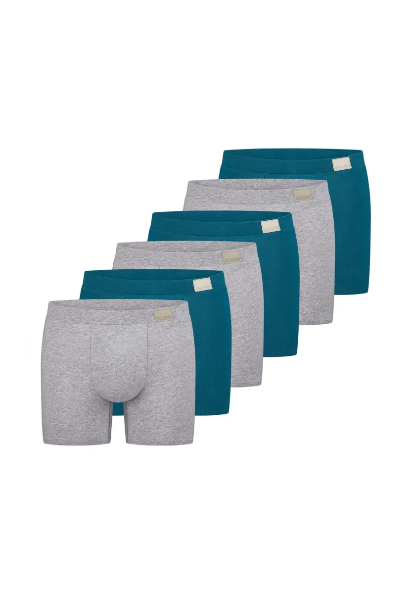 6ER PACK GO SHORT - Boxer Briefs - grau türkis