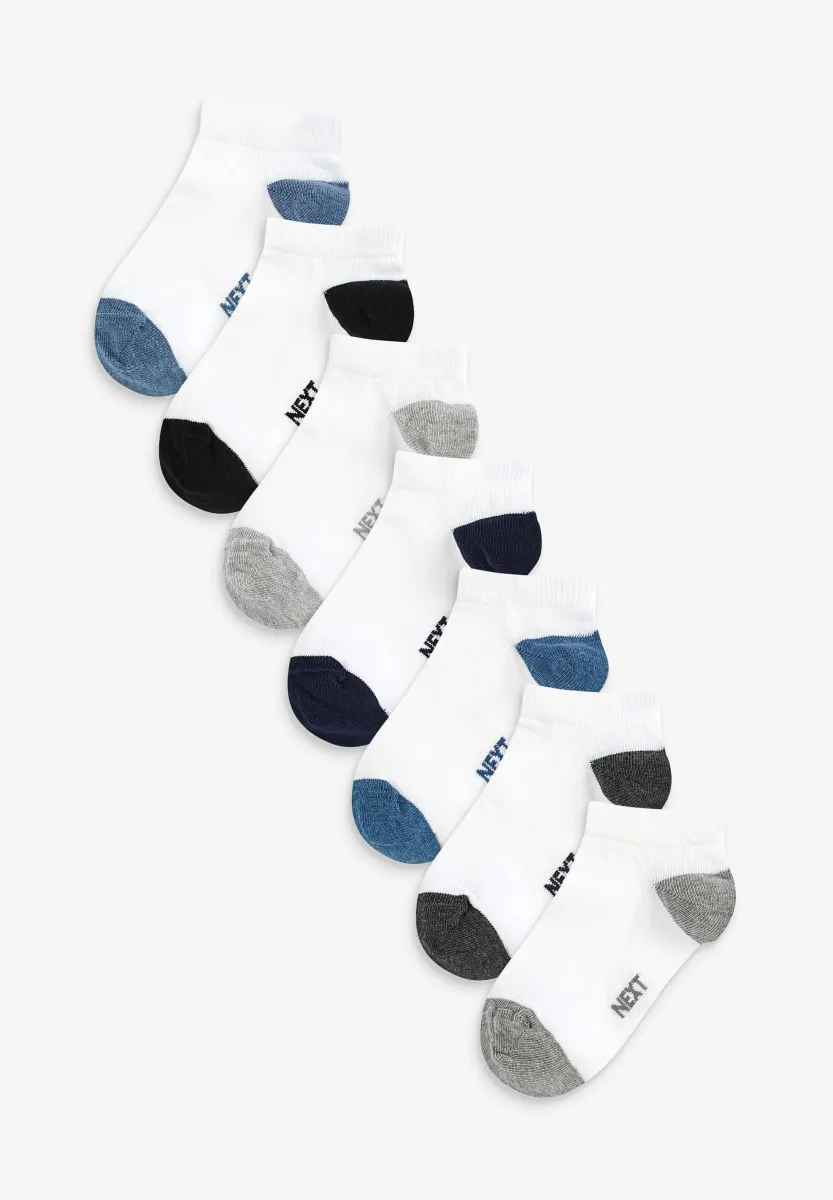7 PACK RICH TRAINER - Socken - white blue grey heel and toe