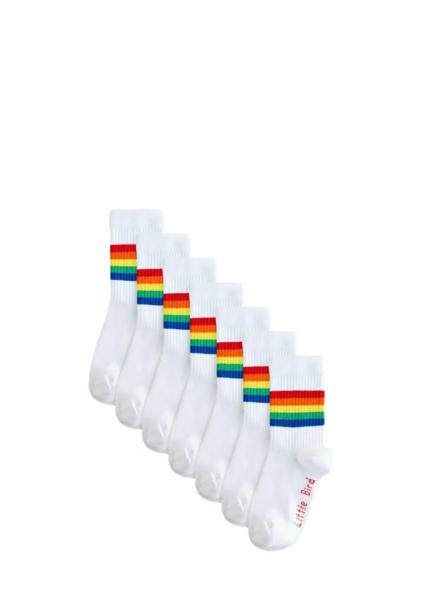 7 PACK   - Socken - bright rainbow stripe