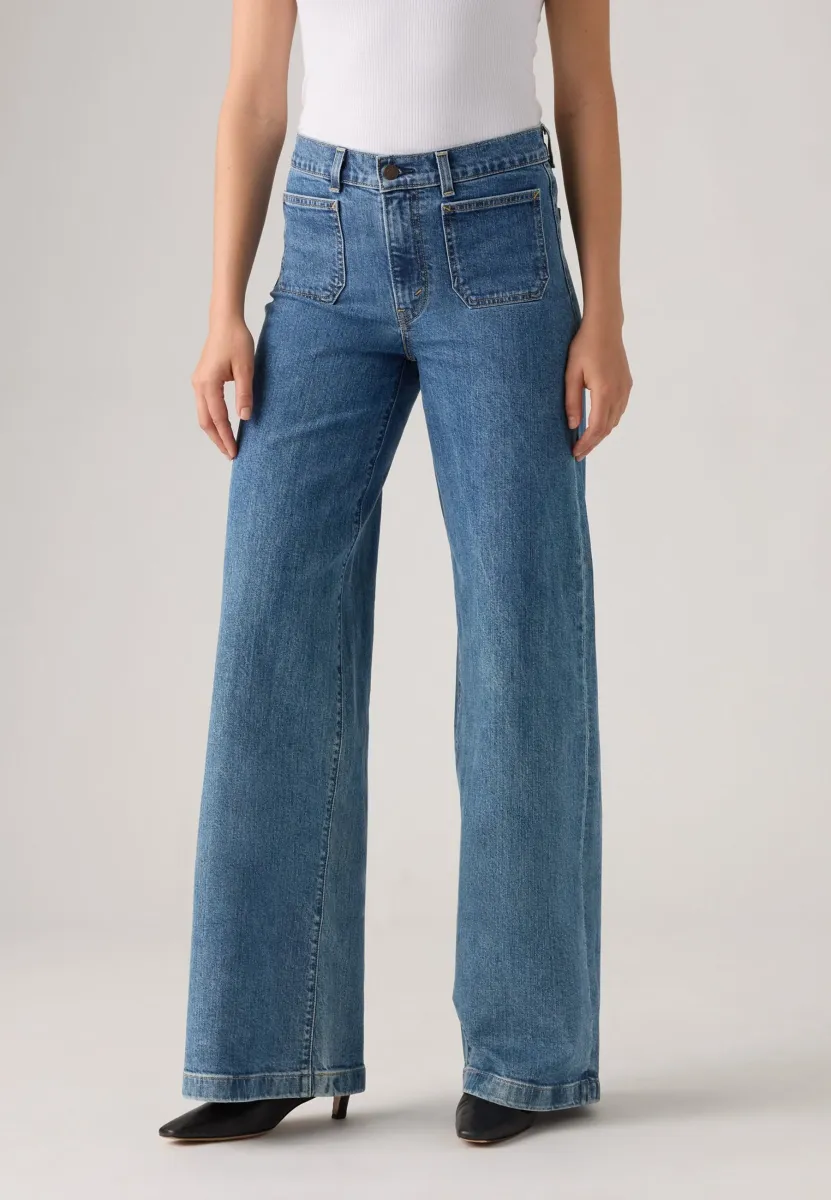 728 TAILORED WIDE LEG - Wide Leg - mosey mid stone