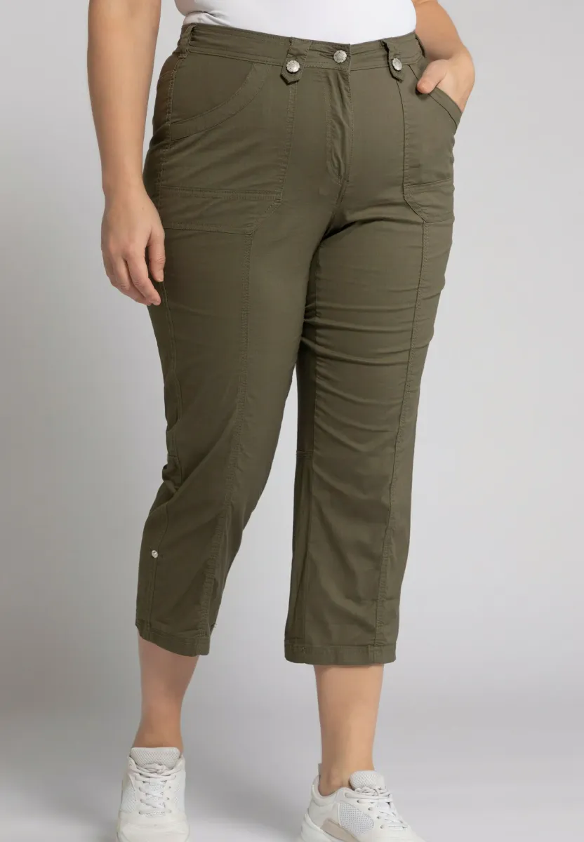 7/8 RETROUSSABLE POCHES - Stoffhose - khaki