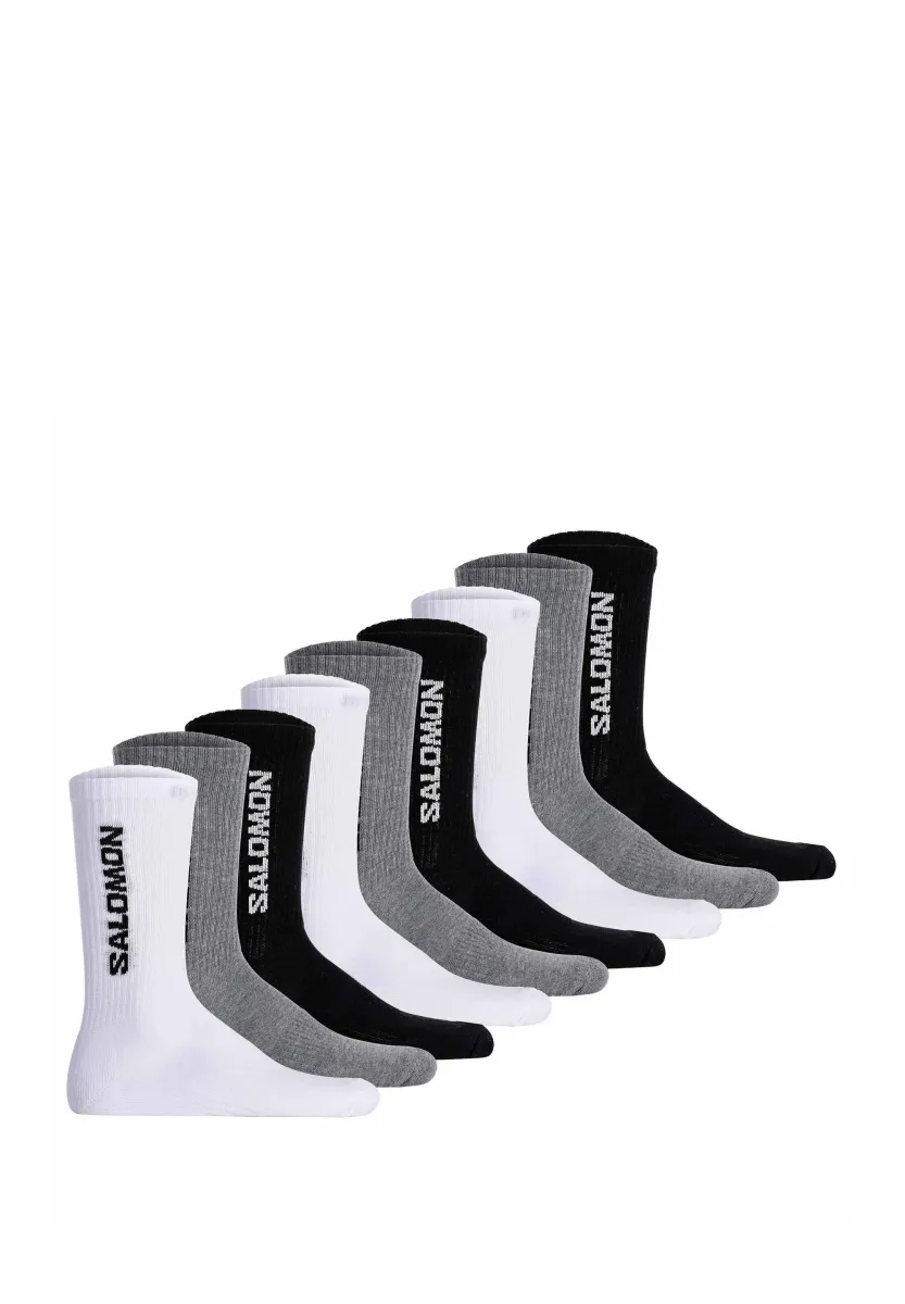 9 ER PACK - Sportsocken - schwarz weiß grau