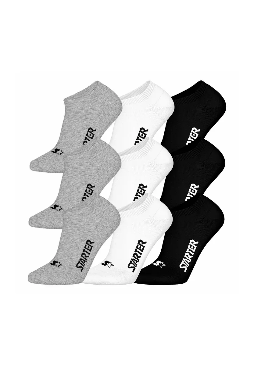 9ER PACK - Socken - weiß grau schwarz