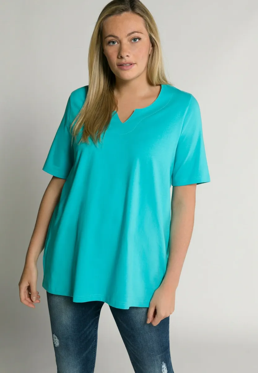 A-LINIE HALBARM - T-Shirt print - turquoise