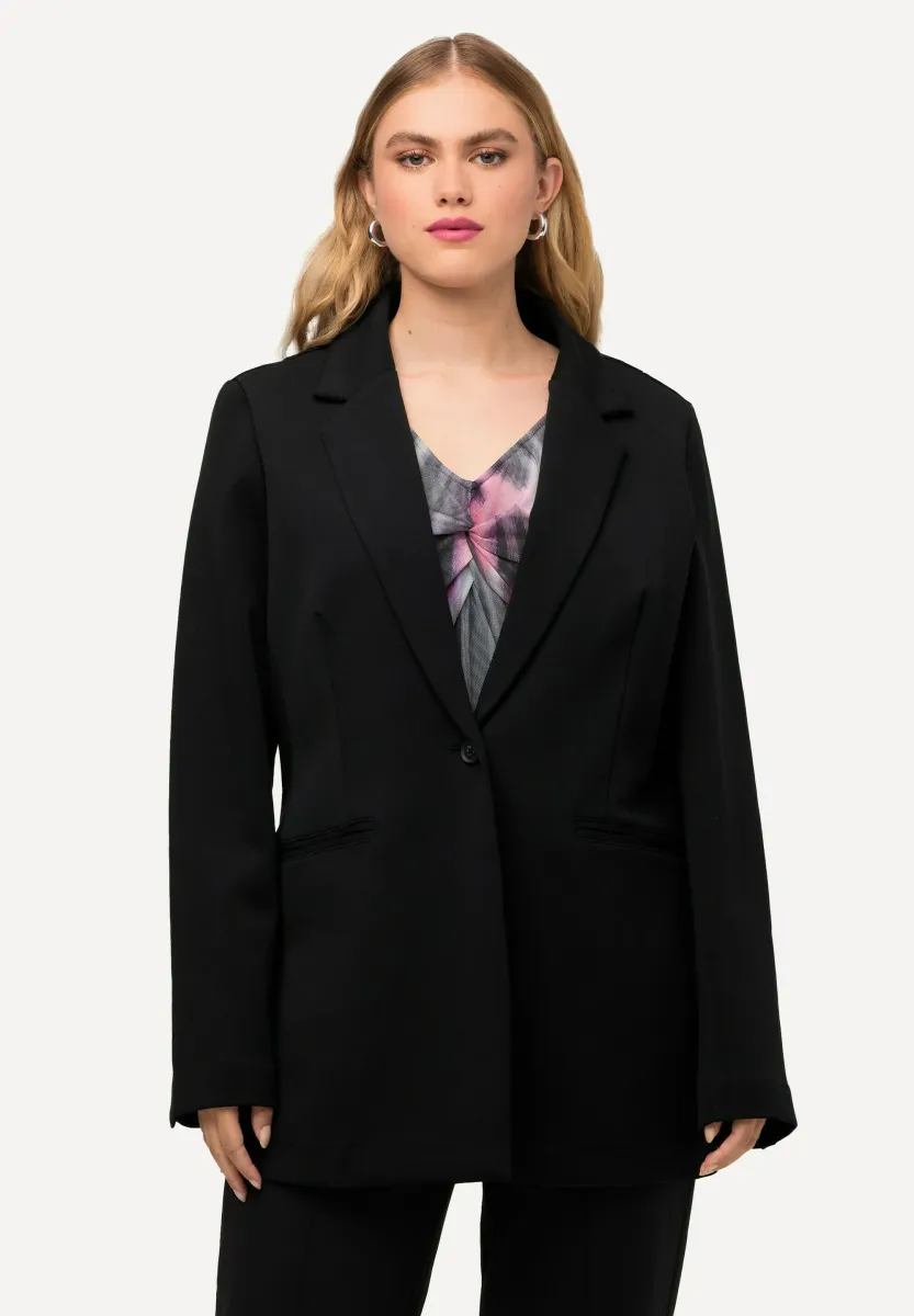 A-LINIE REVERSKRAGEN STRETCHKOMFORT  - Blazer - black
