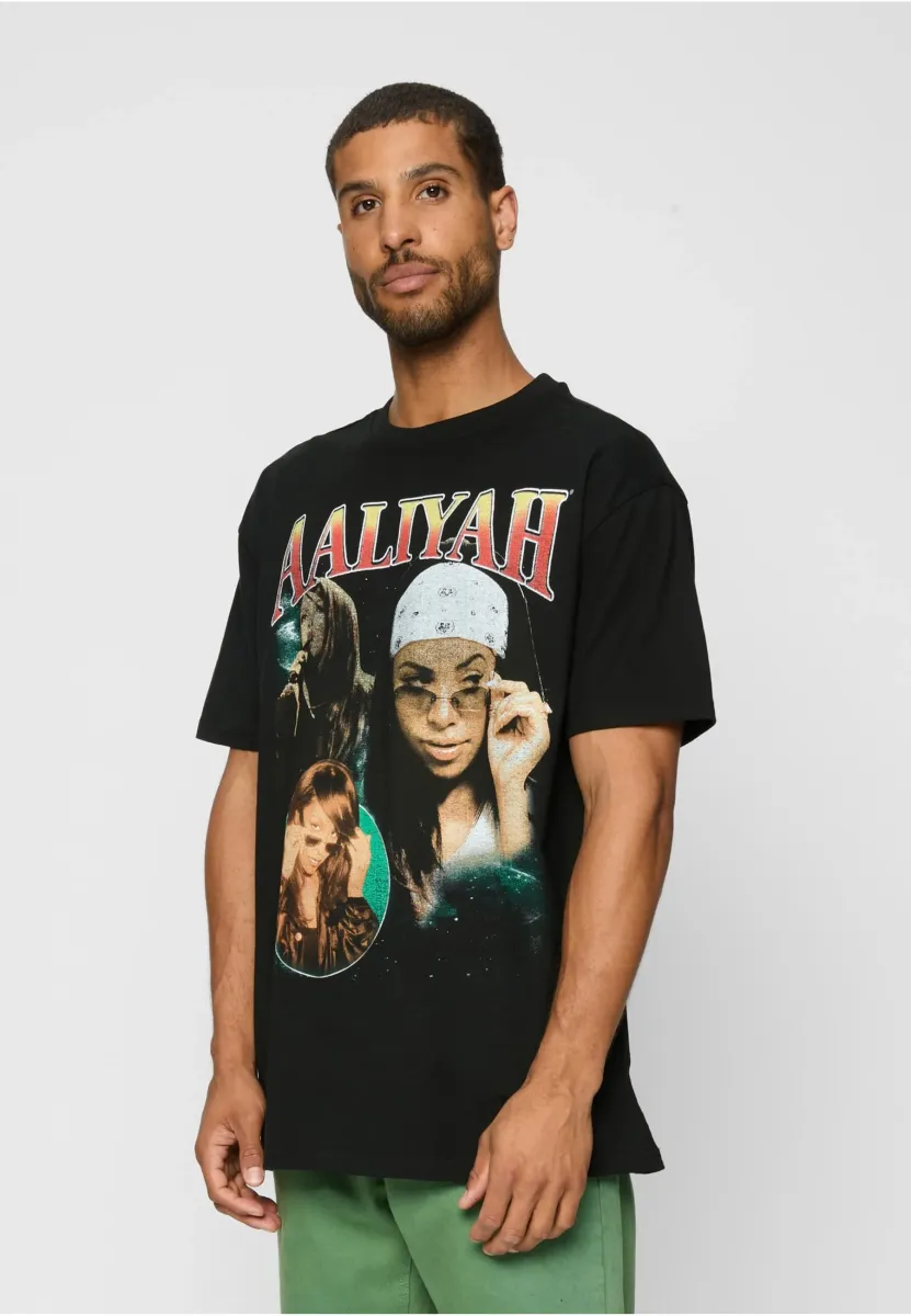 AALIYAH - T-Shirt print - black