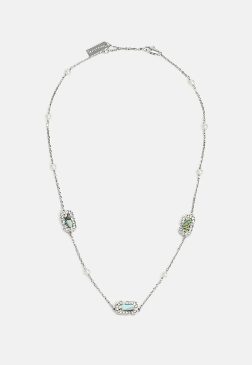 ABALONE NECKLACE - Halskette - silver-coloured/crystal