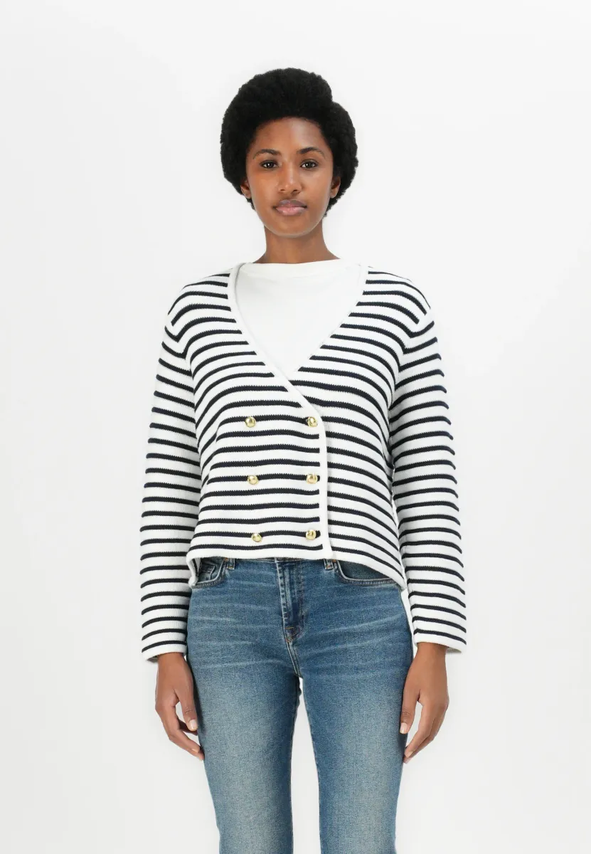 ABBY CARDIGAN - Strickjacke - cloud/navy