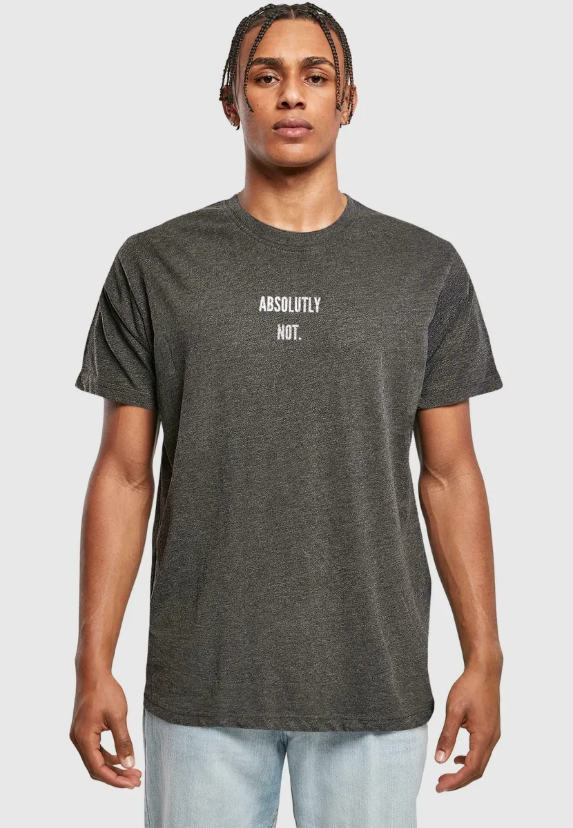 ABSOLUTELY NOT  - T-Shirt print - charcoal