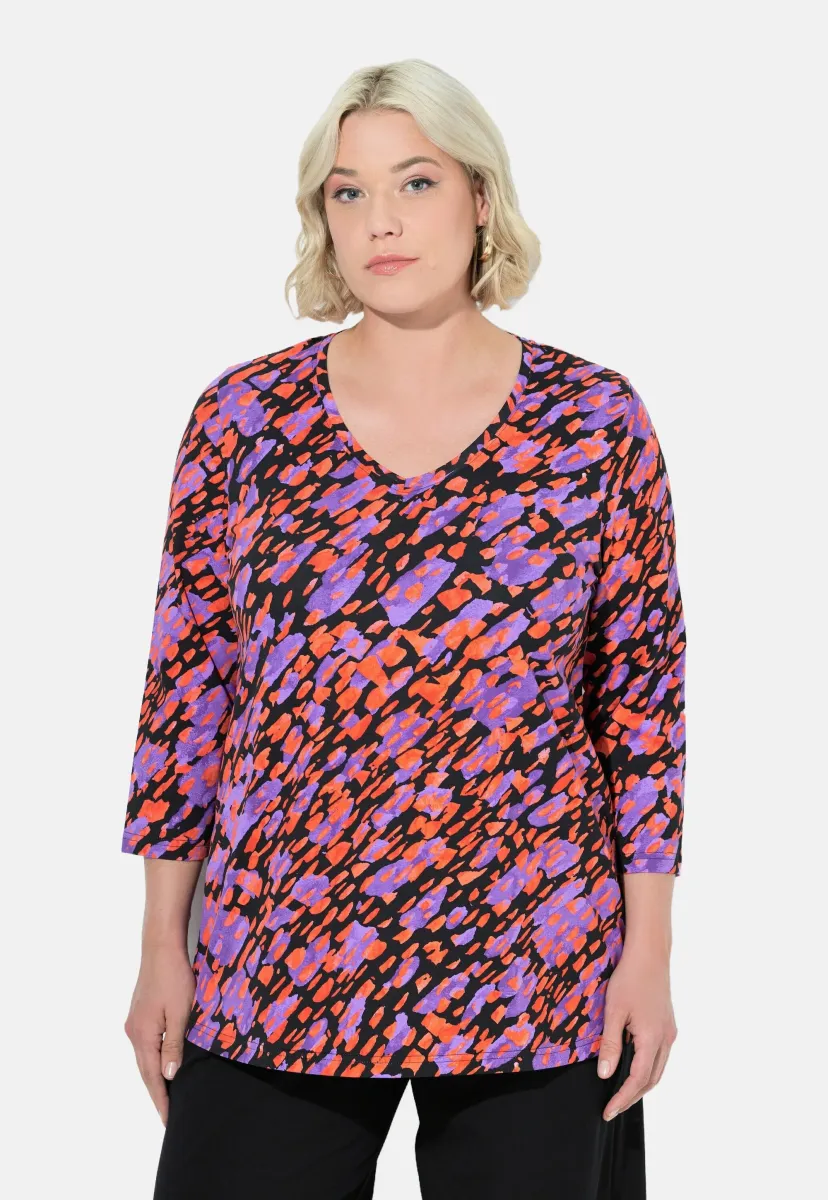 ABSTRACT 3/4 SLEEVE - Langarmshirt - black