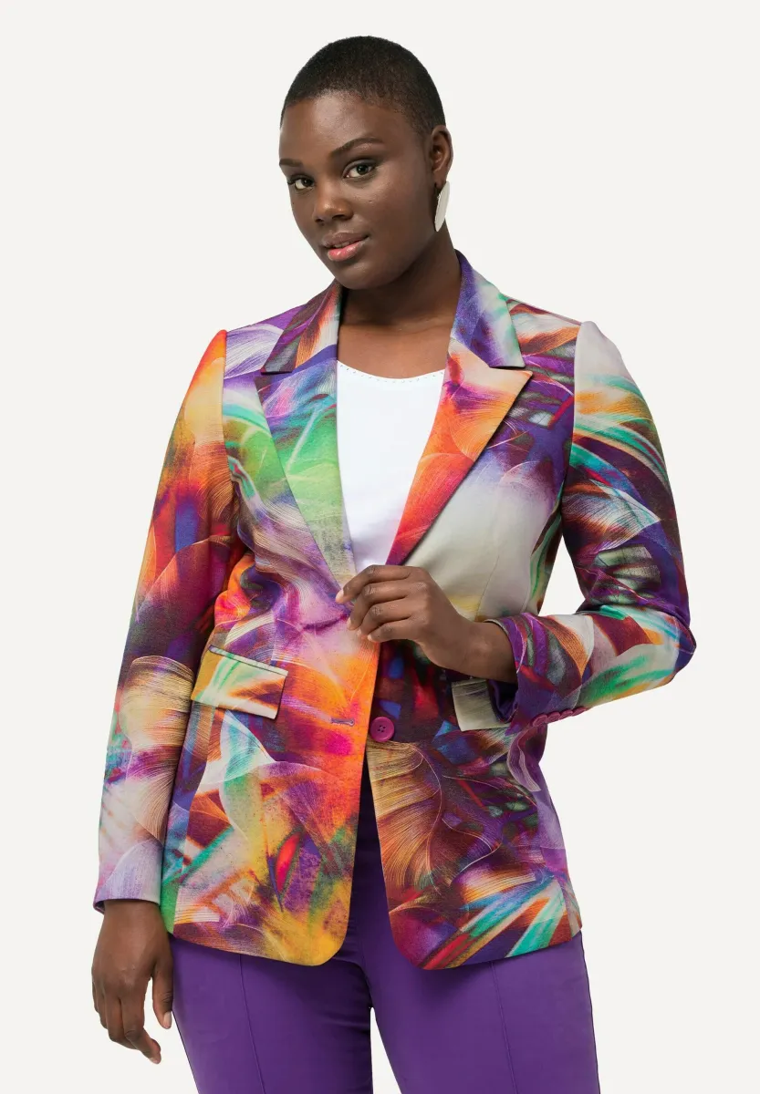 ABSTRACT LONG SLEEVE  - Blazer - teal