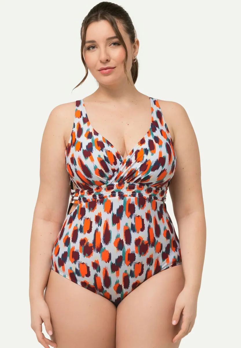 ABSTRACT PRINT CUTOUT  - Badeanzug - snow white