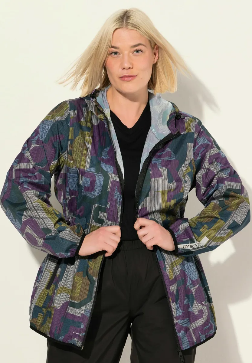 ABSTRACT PRINT - Regenjacke / wasserabweisende Jacke - black