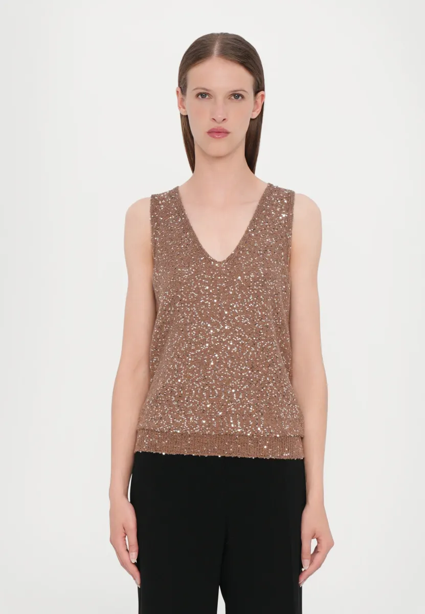 ACAICI - Top - marron glace'