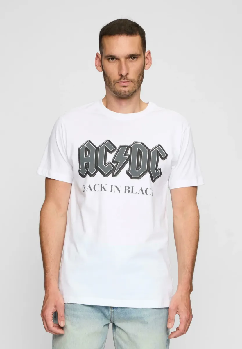 ACDC BACK IN BLACK - T-Shirt print - white