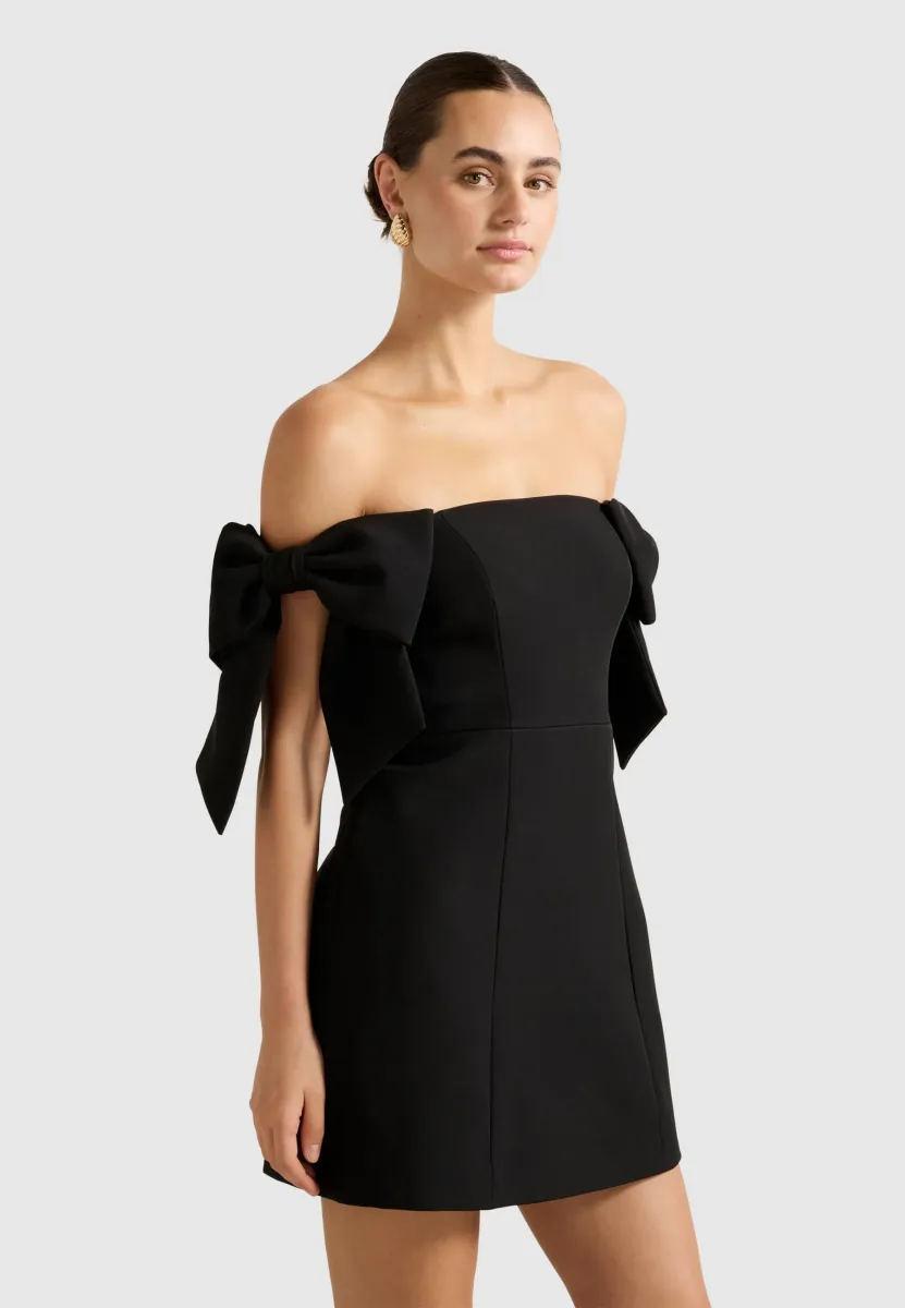 ADALYN MINI BOW DRESS - Cocktailkleid/festliches Kleid - black