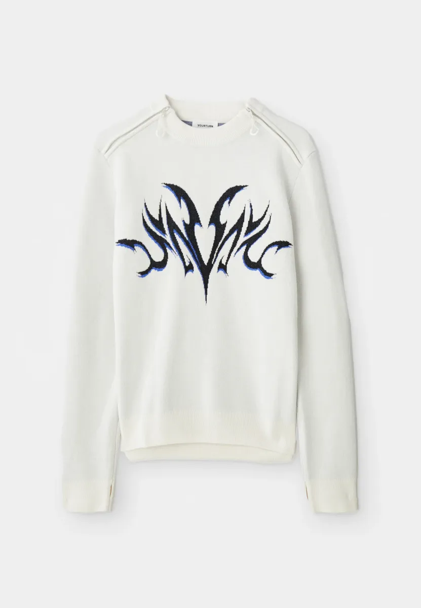 ADAPTIVE TRIBAL JUMPER UNISEX - Strickpullover - off-white