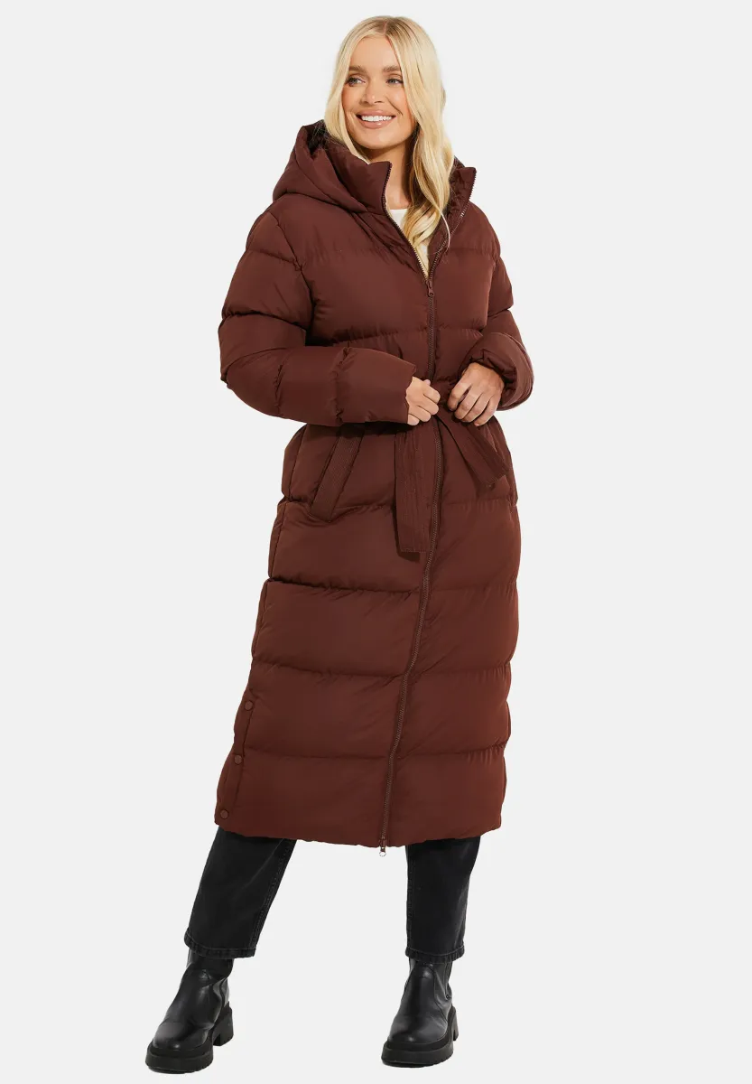 ADDISON - Wintermantel - bitter choc