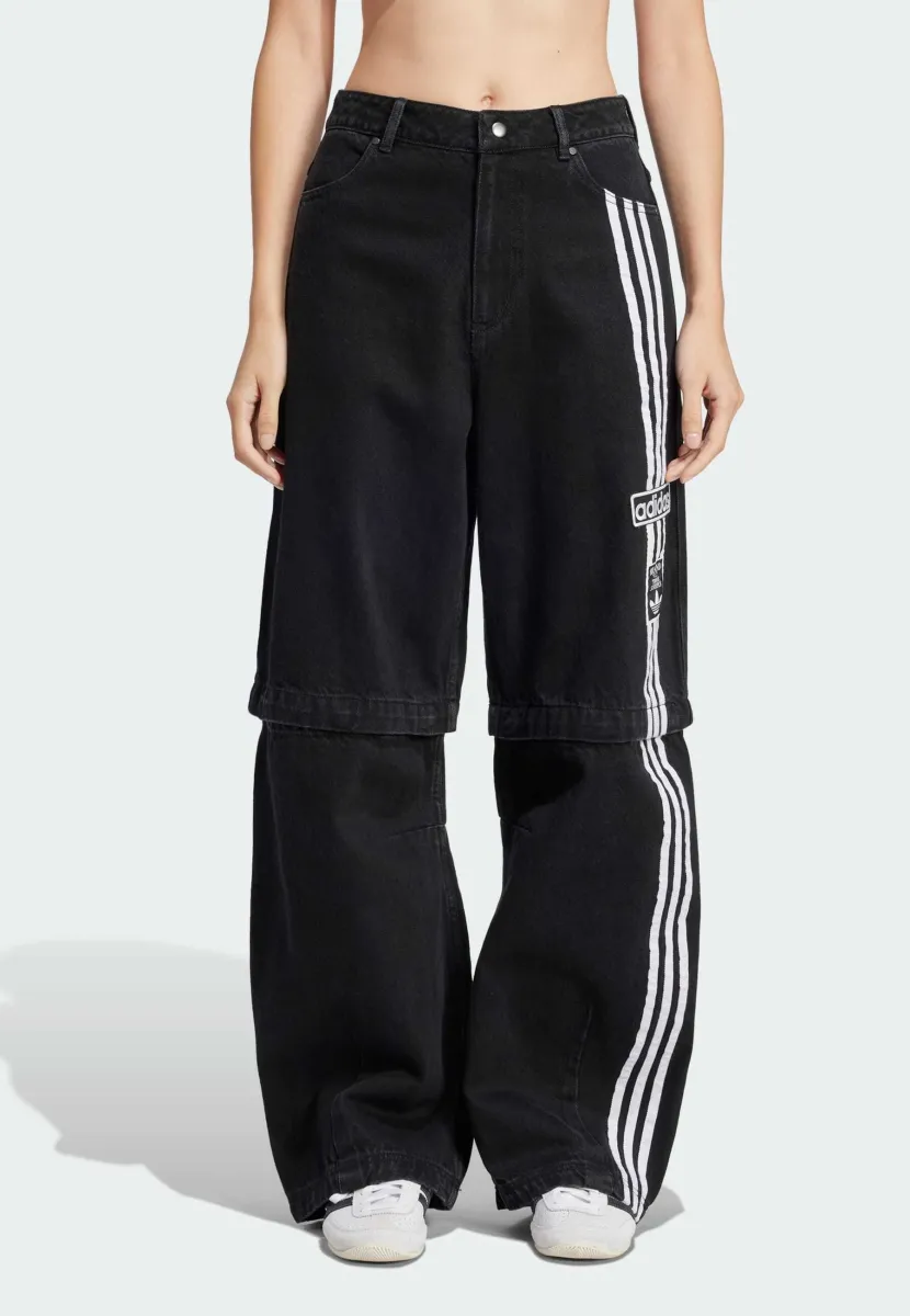 ADIBREAK DENIM TWO-IN-ONE PANTS - Wide Leg - true black denim