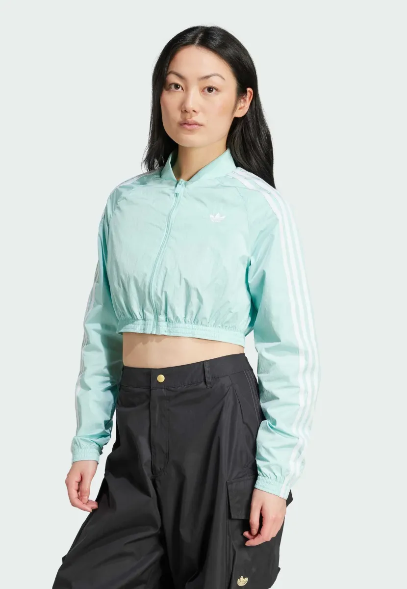 ADICOLOR TEAMGEIST CROPPED TRACK - Bomberjacke - semi flash aqua