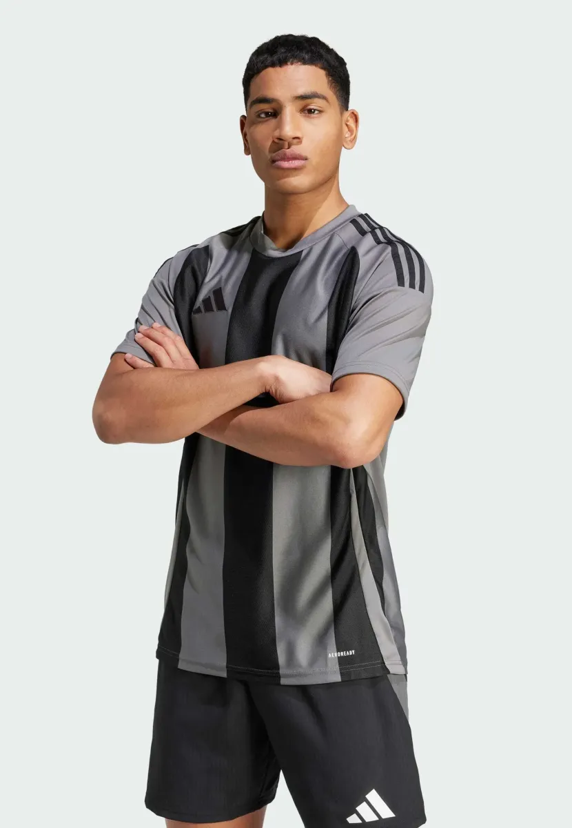 ADIDAS PERFORMANCE STRIPED 24 JERSEY - Fußball-Trikot - team grey four   black