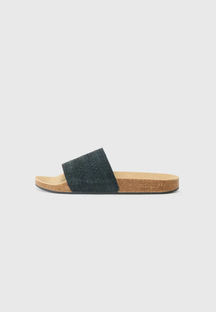 ADILETTE UNISEX - Pantolette flach - core black