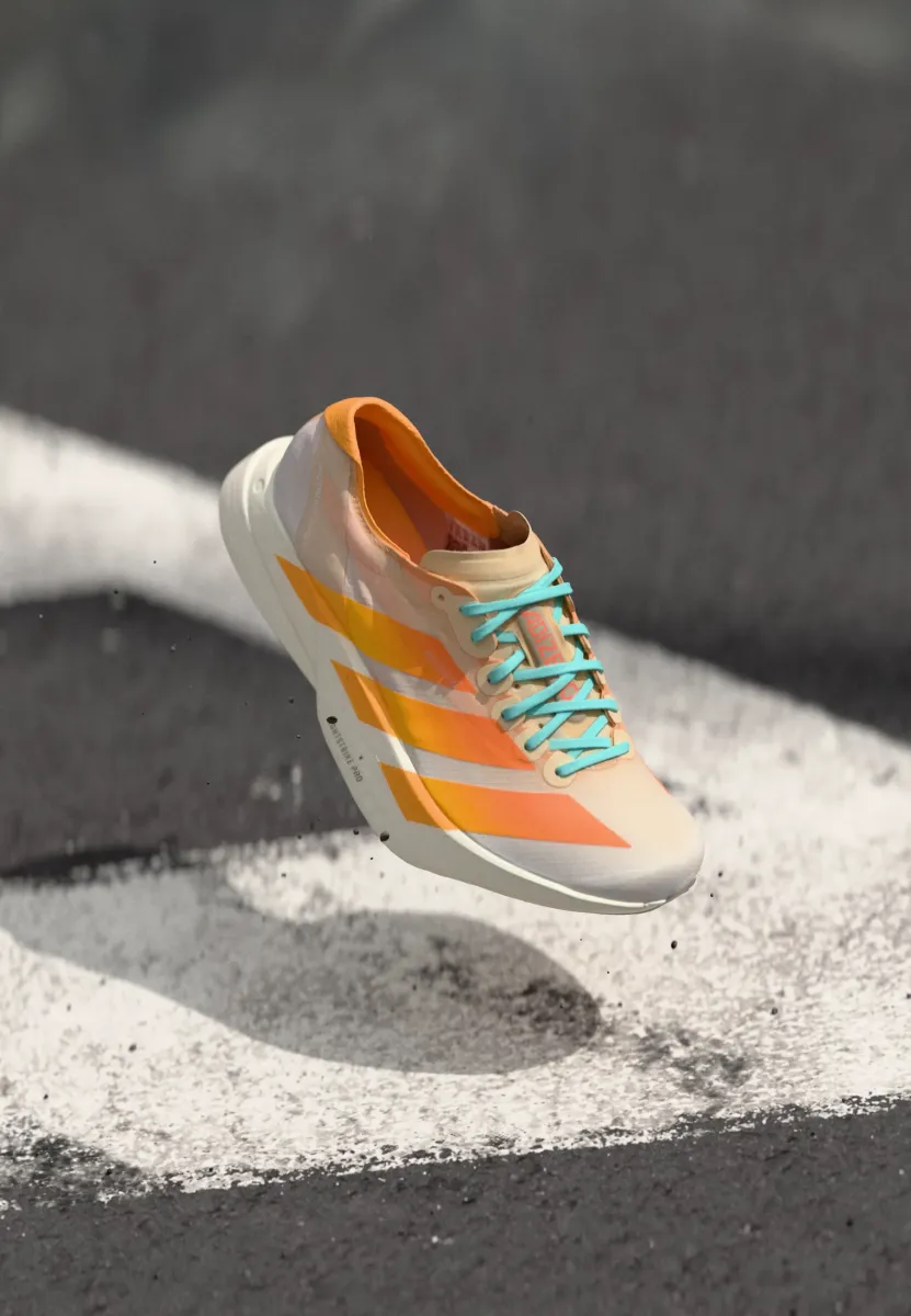 ADIZERO ADIOS PRO 4 - Laufschuh Straße - crystal sand flash orange flash aqua