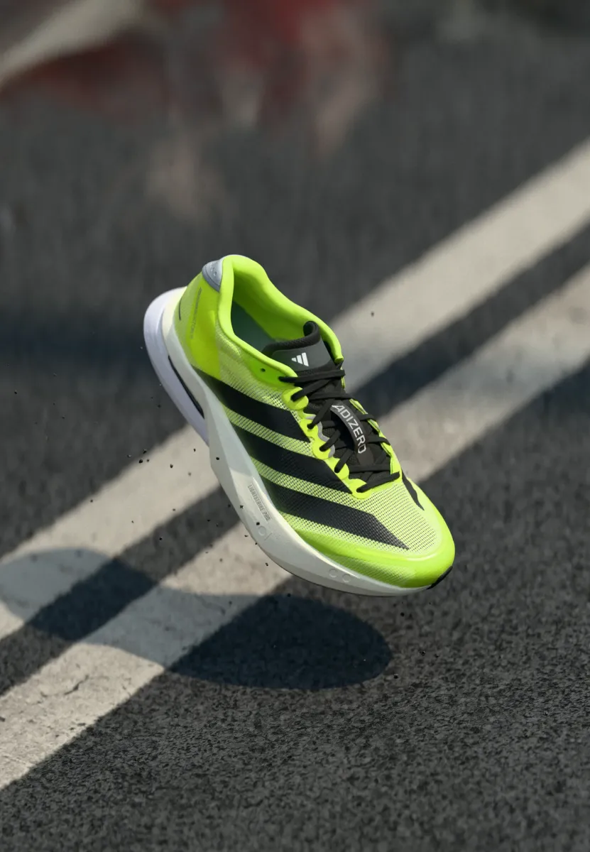 ADIZERO BOSTON 13 - Laufschuh Straße - lucid lemon/core black/halo silver