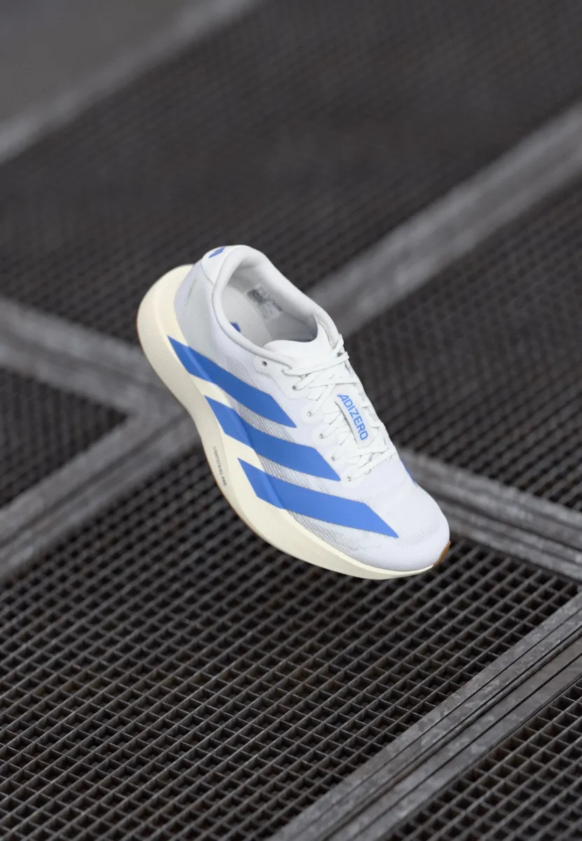 ADIZERO EVO - Laufschuh Straße - cloud white/blue fusion/off white