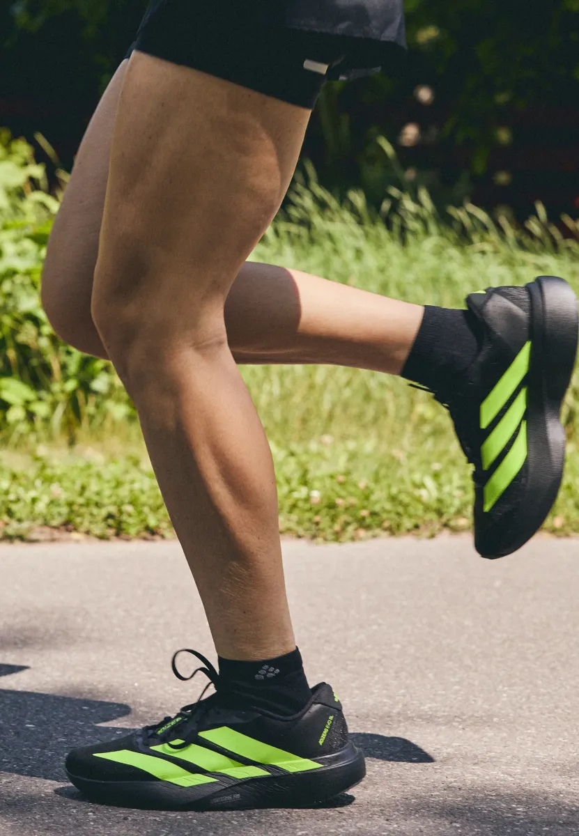 ADIZERO EVO - Laufschuh Straße - core black/lucid lemon/iron